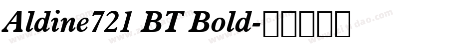 Aldine721 BT Bold字体转换